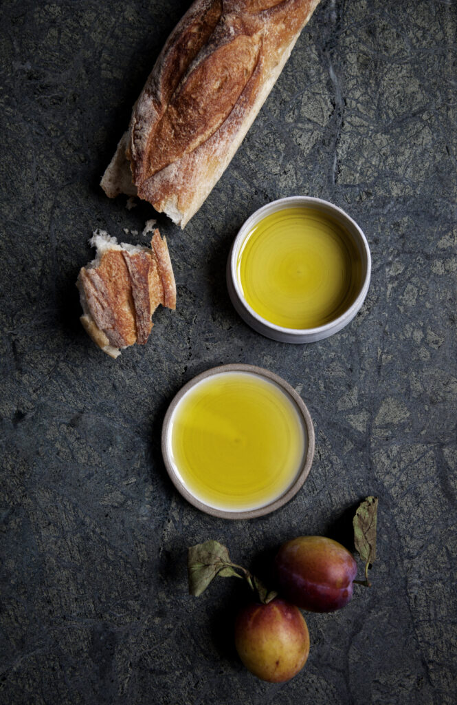 Dipping Olive Oil With Bread Canaan Palestine Dipping Olive Oil With Bread Canaan Palestine